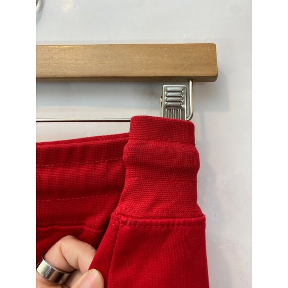 Snow Milk Brooklyn Red Hand Painted Upcylced Sweatpants Size Large New RARE! - Picture 5 of 8